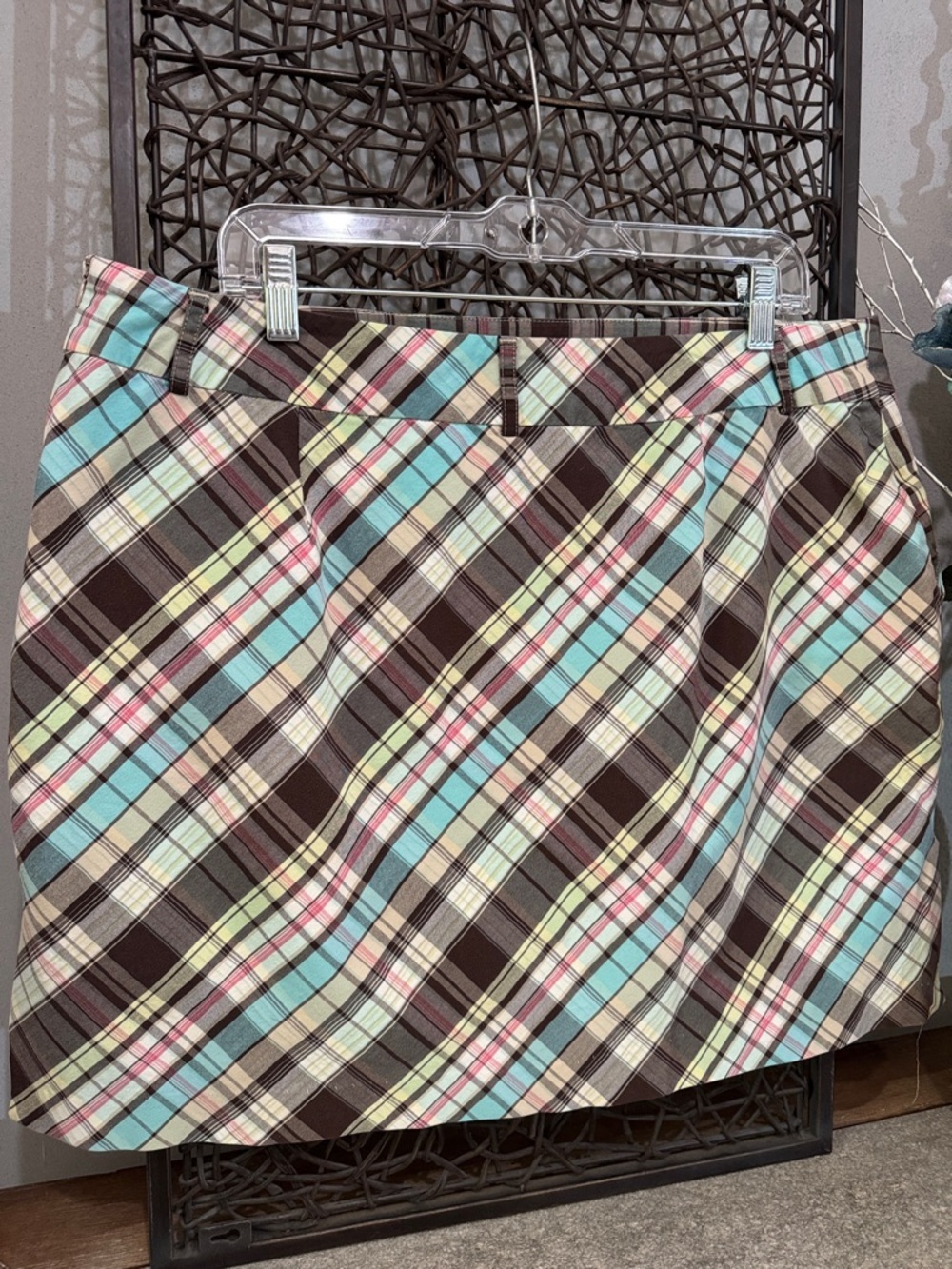 Tehama Plaid Golf Skort Size 16 Preppy Country Club Skirt Shorts - Picture 3 of 7